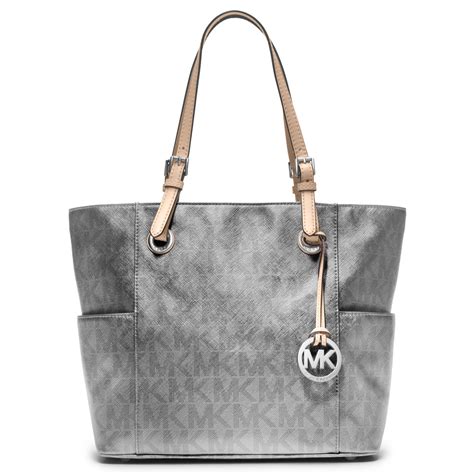 michael kors gray tote used|Michael Kors neverfull tote.